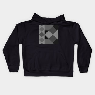 monochrome mid century modern geometrical design Kids Hoodie